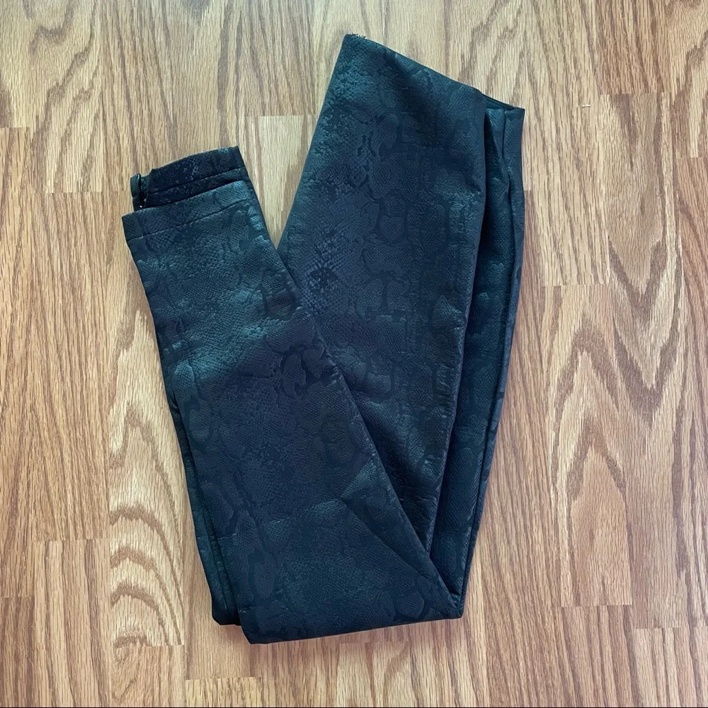 Zara black snake skin leggings - Picture 1 of 5